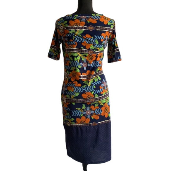 LulaRoe Multi colored floral print Julia dress size small - Picture 2 of 9